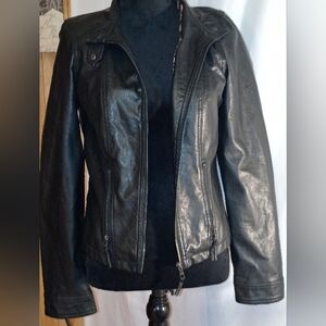 Therapy Black Leather Jacket for Women
